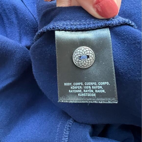 Anthropologie Dubois Embroidered Blue Tunic Dress With Pockets Size 0 - Picture 5 of 7